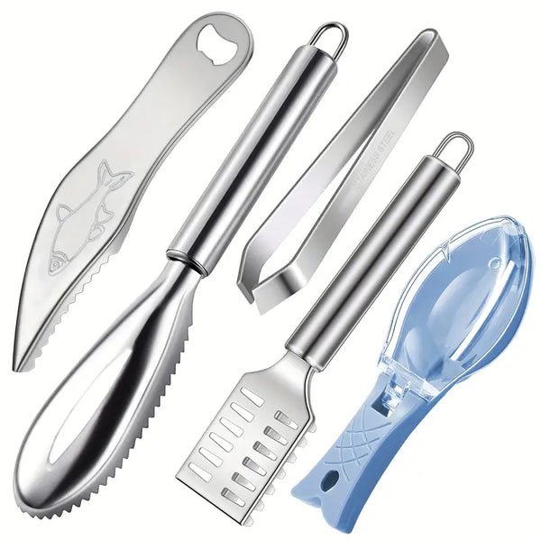 5pcs Fish Scaler Remover Set Fish Scales Tools